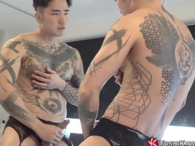 YOSHIKAWASAKIXXX - 义雄玩弄奶头并打飞机 japan boys gay porn